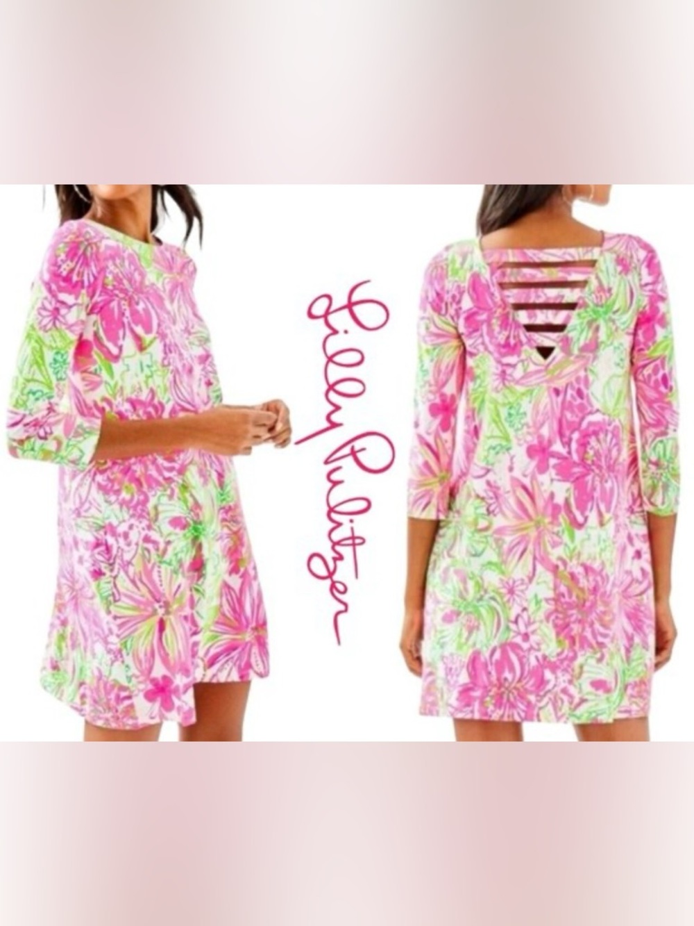 Lilly Pulitzer Women's Ophelia Shift Dress Koala Me Maybe Size Large - Picture 8 of 8